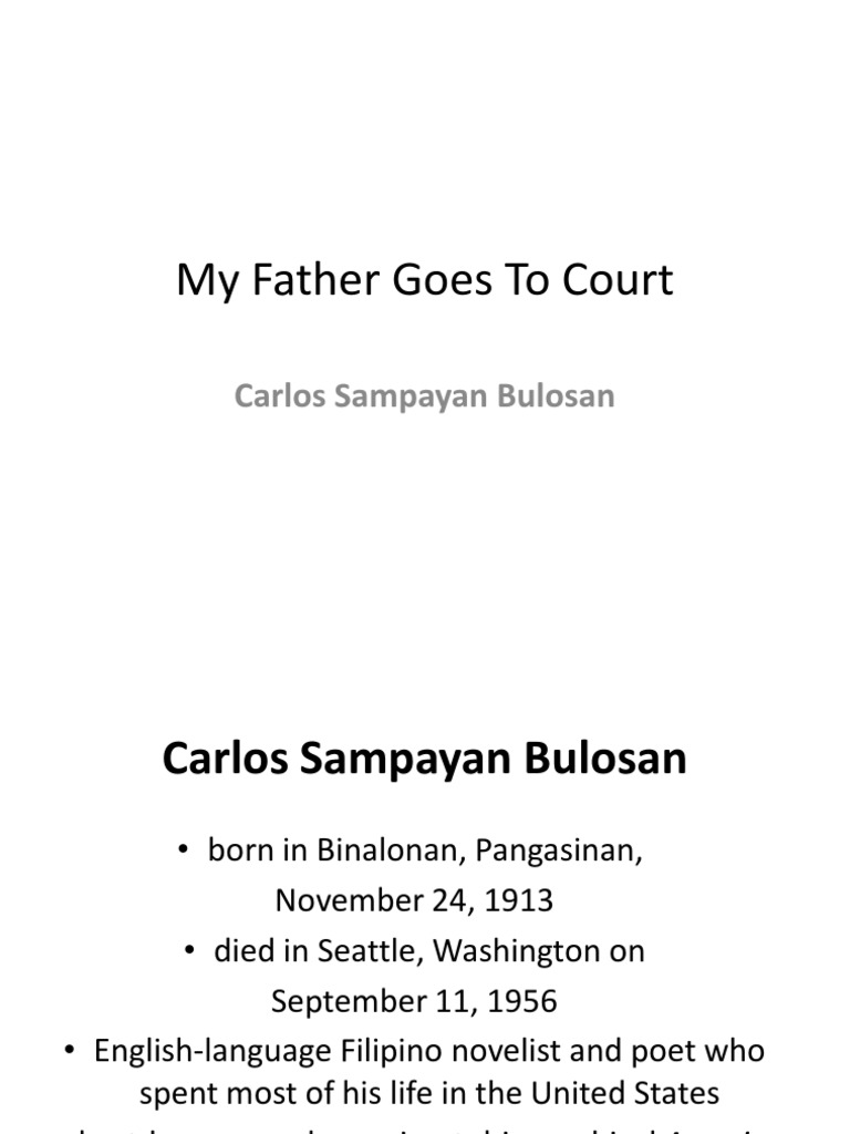 my father goes to court by carlos bulosan pdf