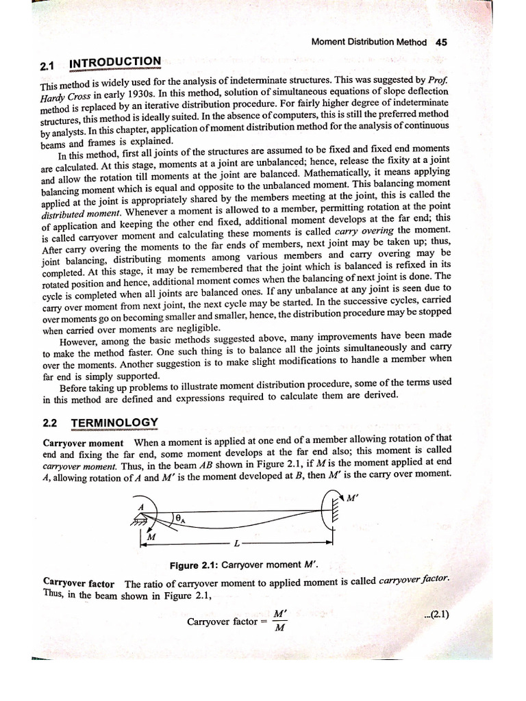 Moment Distribution Method - Analysis of Continuous Beams (Simple Cases ...