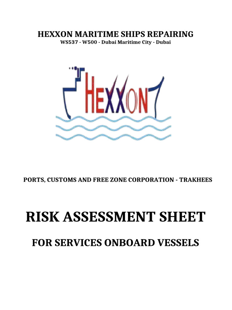 Risk Assessment for Ship Repair Services | PDF | Personal Protective ...