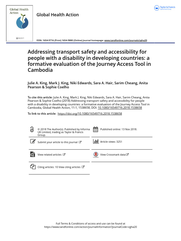 Addressing Transport Safety and Accessibility For People With A ...