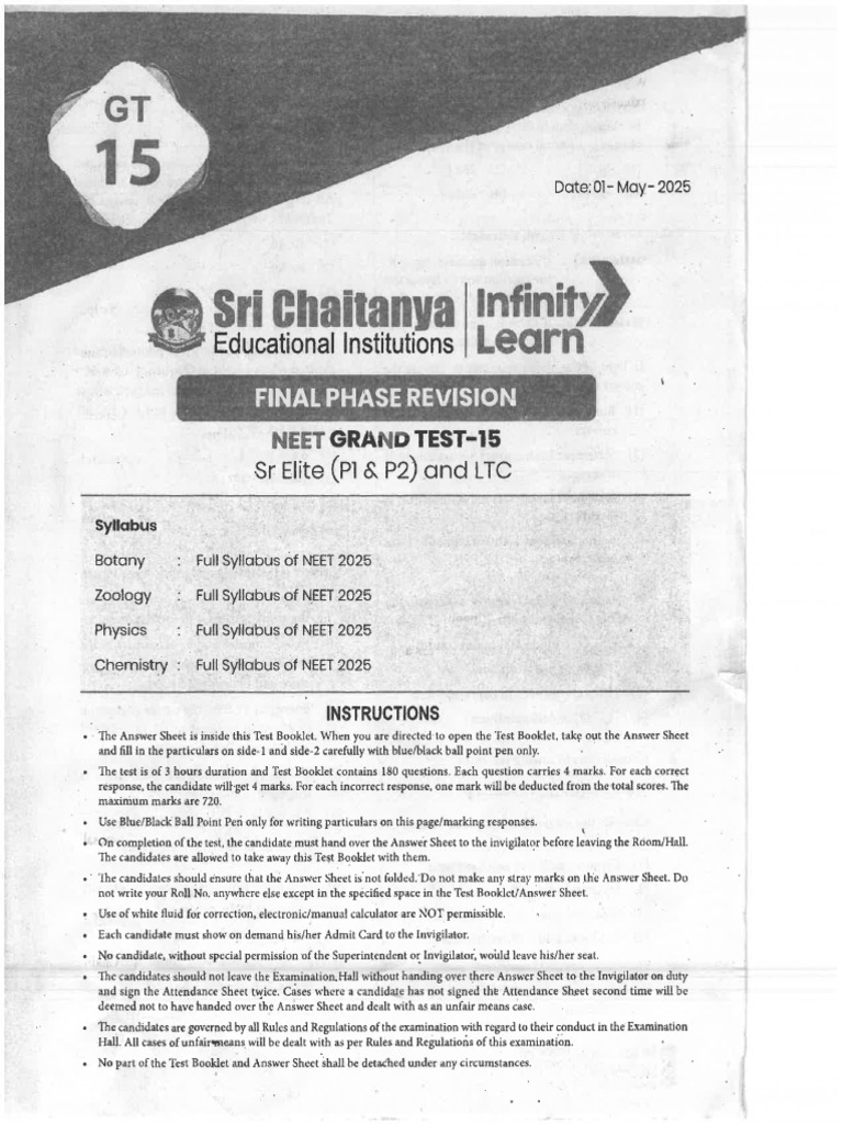 Ltc Gt-15 Paper Date 01-05-2025 | PDF