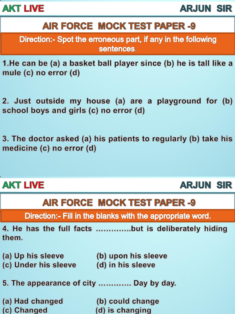 Mock Test 9 | PDF