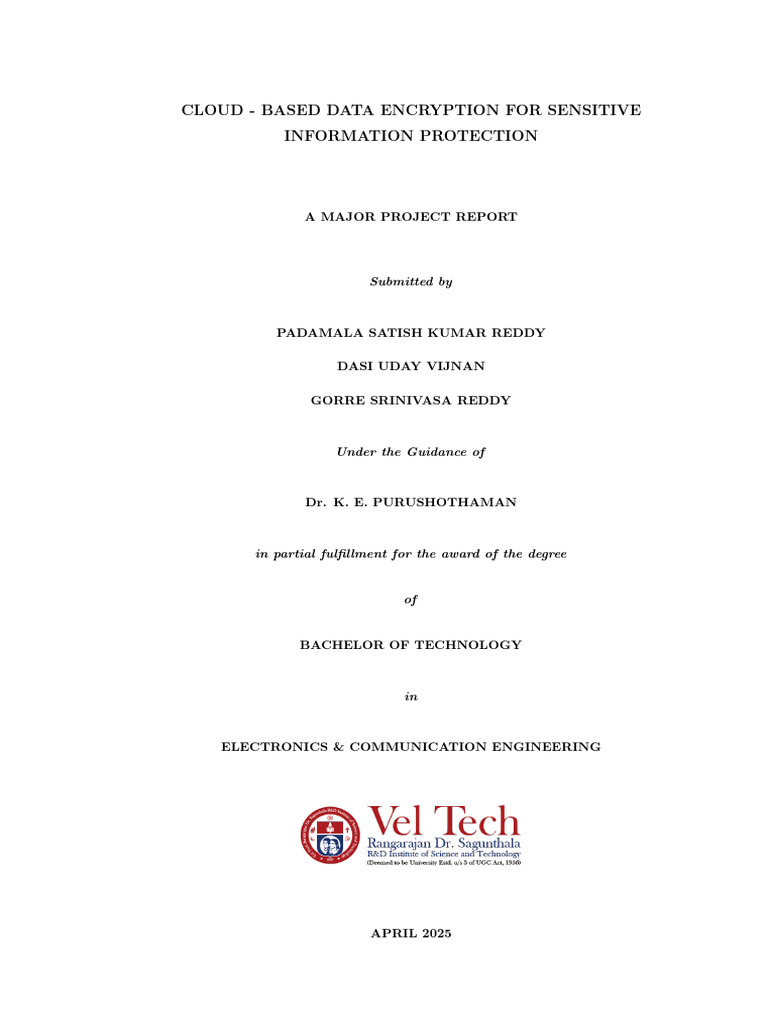 Minor Project 1 Latex Report Template 2 | PDF | Public Key Cryptography ...
