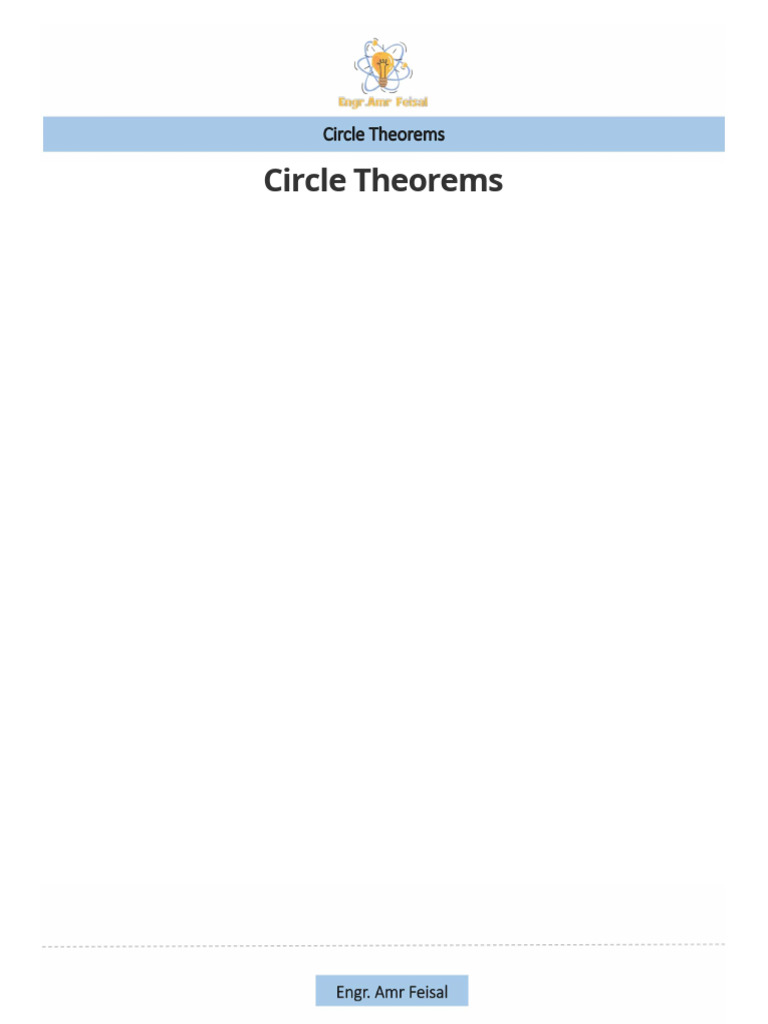 Circle Theorems and Similarity Proofs | PDF