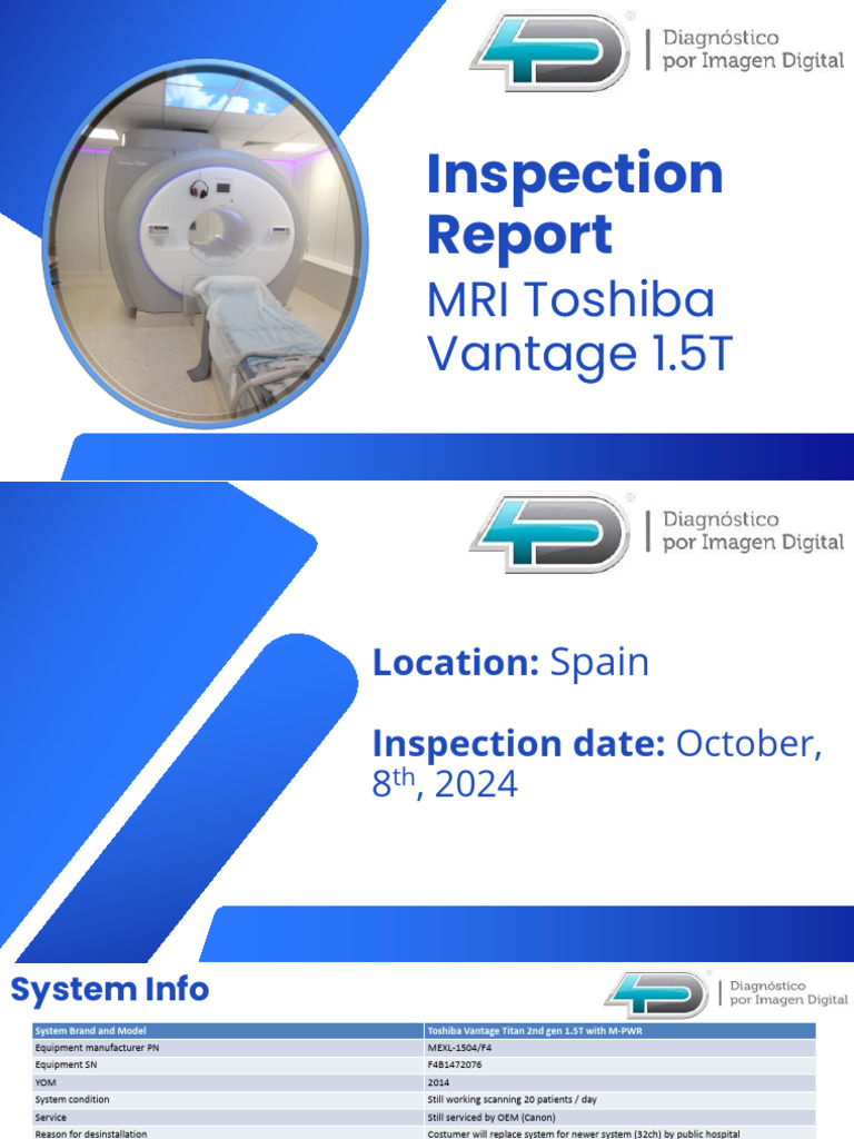 Toshiba Vantage Titan 1.5T Inspection Report | PDF