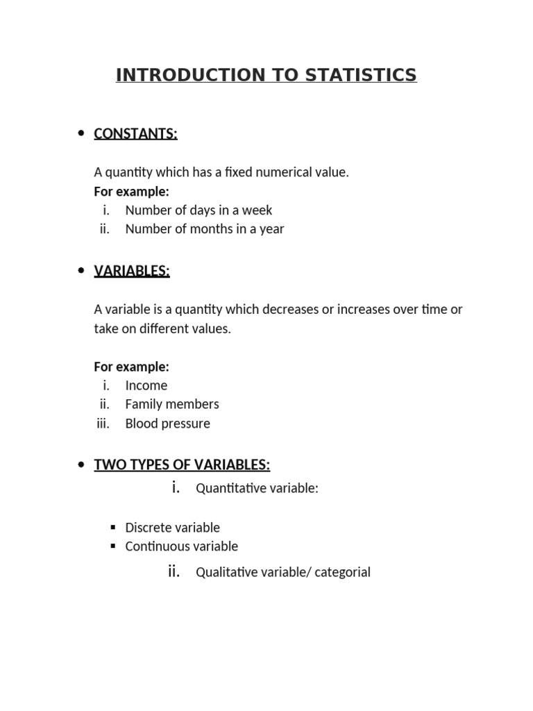 Introduction to statistics pdf