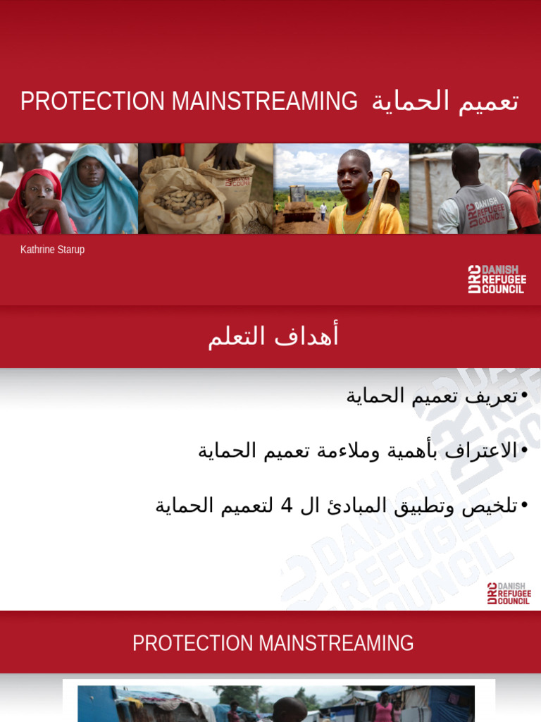 DRC Protection Mainstreaming Package - PM Presentation - Arabic | PDF