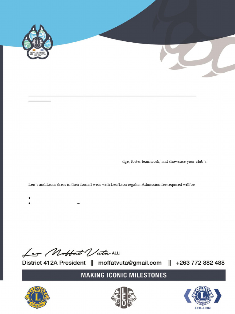 Zone 2A Leo Clubs Induction & Quiz Event | PDF