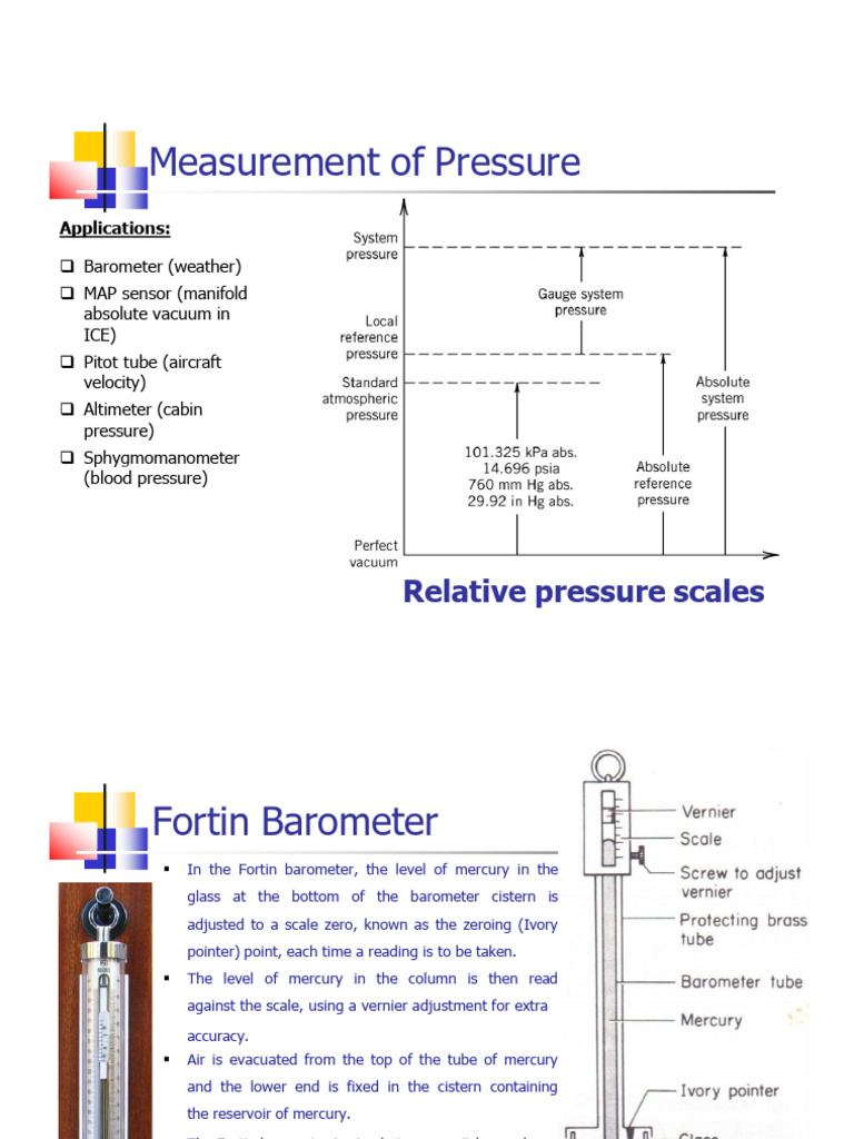 Pressure Measurement Techniques Explained | PDF | Pressure Measurement ...