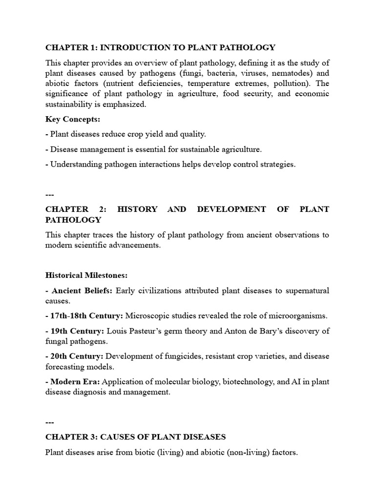 Plant Pathology (PSB 401.1) - Key Summary | PDF | Pathogen | Plant ...