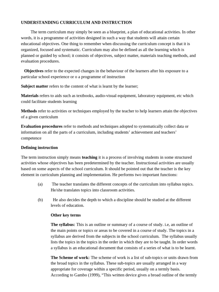 Teaching Plans and Methodology | PDF | Curriculum | Teachers