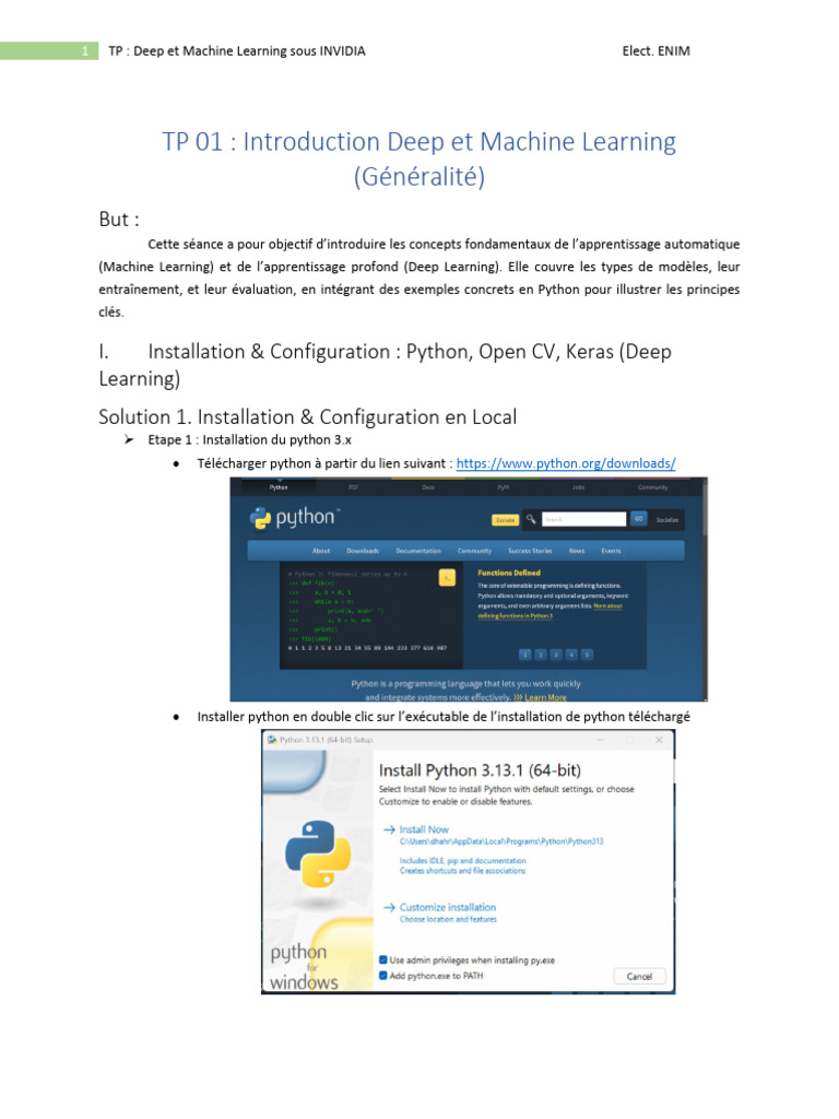 Introduction au Deep et Machine Learning | PDF | Apprentissage ...