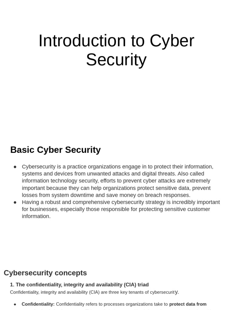 Essential Cybersecurity Concepts Explained | PDF | Denial Of Service ...