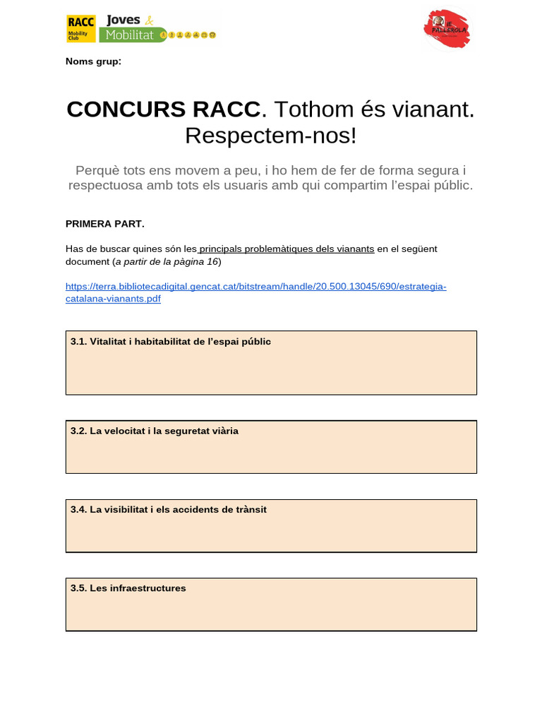 EXPLORACIÓ CONCURS RACC - Nom - Cognom | PDF