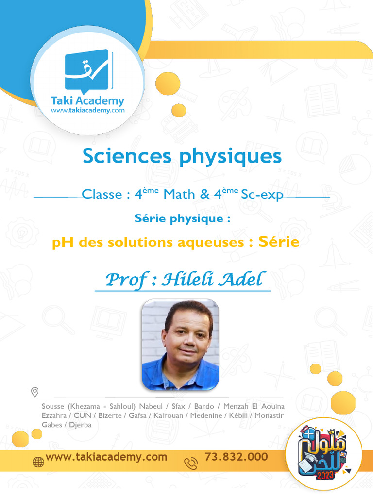 pH des solutions aqueuses : exercices et analyses | PDF | Ph ...