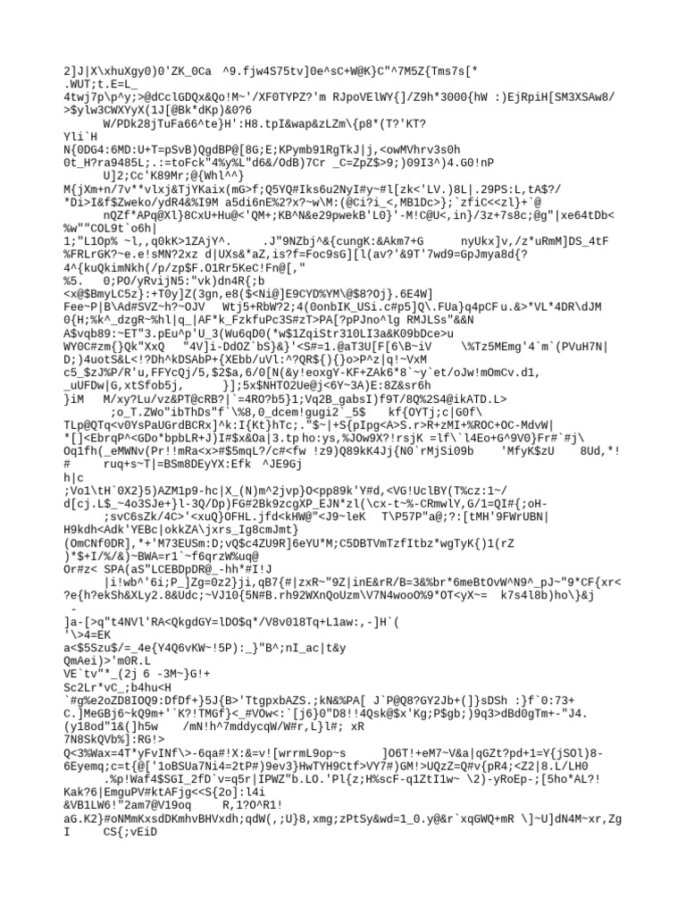 Unreadable Document Content | PDF