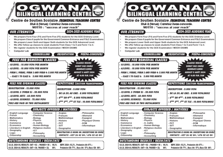 Tract Ogwana Bil Learning Centre | PDF | Qualifications | Student ...