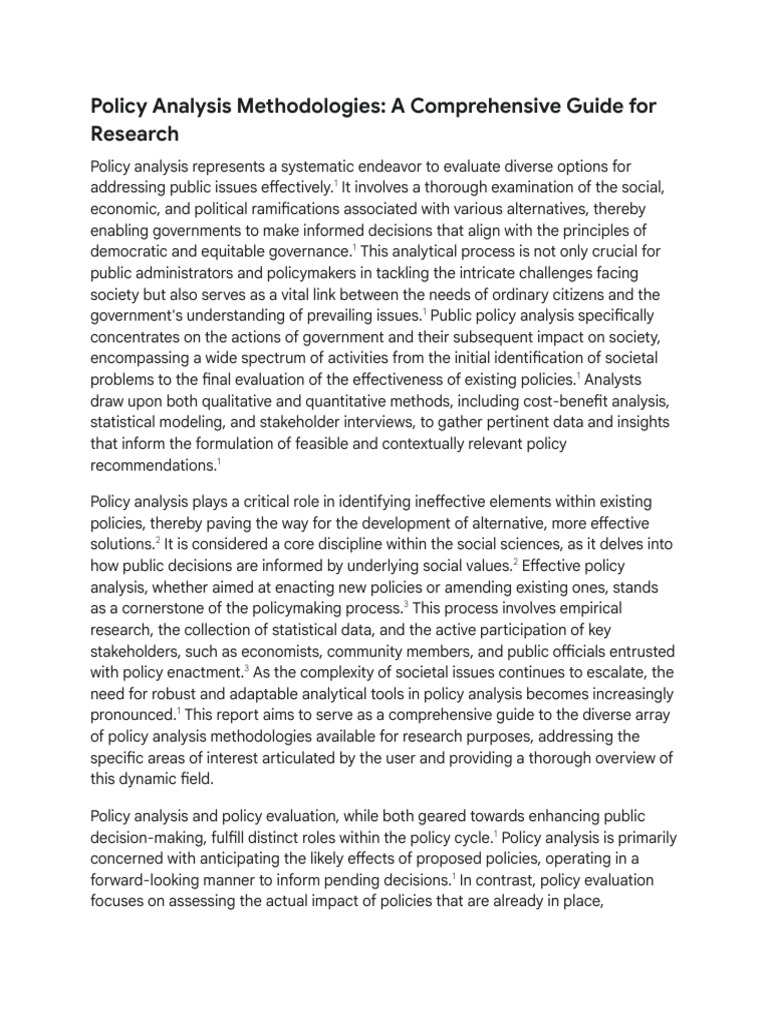 Policy Analysis Methodology Resources Search | PDF | Case Study ...