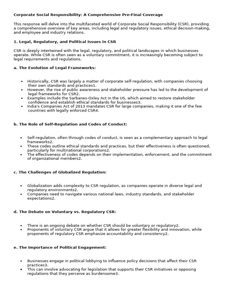 Corporate Social Responsibility | PDF | Corporate Social Responsibility ...