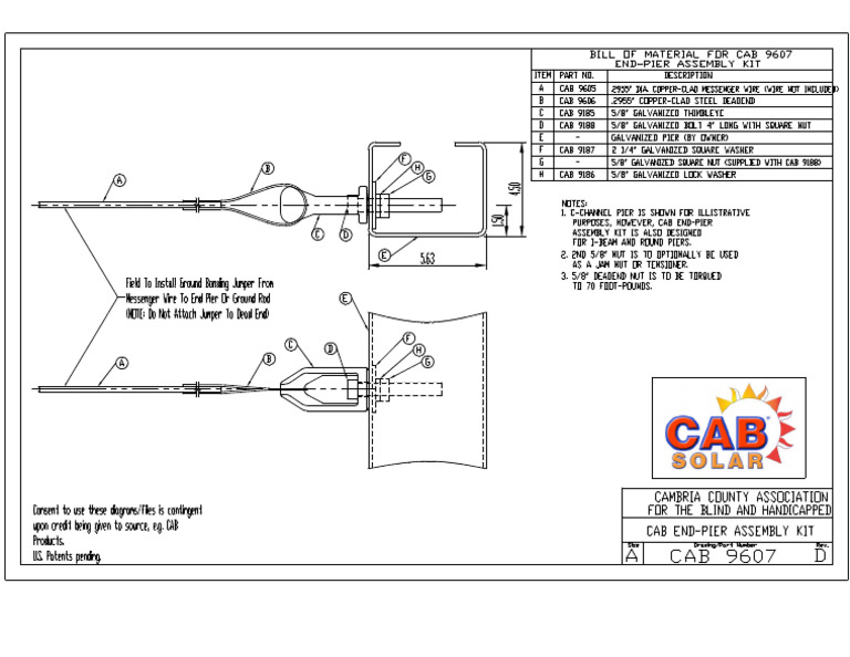 CAB 9607 Rev D | PDF