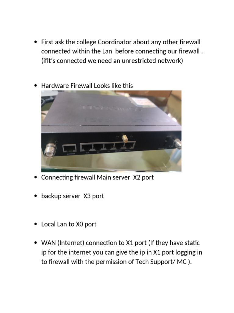 Hardware Firewall Setup Guide | PDF