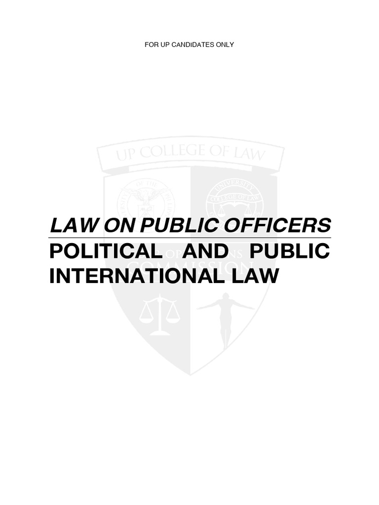 Law on Public Officers Overview | PDF | Presidents Of The United States ...