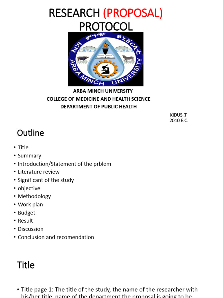 Research Protocol For AMU | PDF | Sampling (Statistics) | Sample Size ...