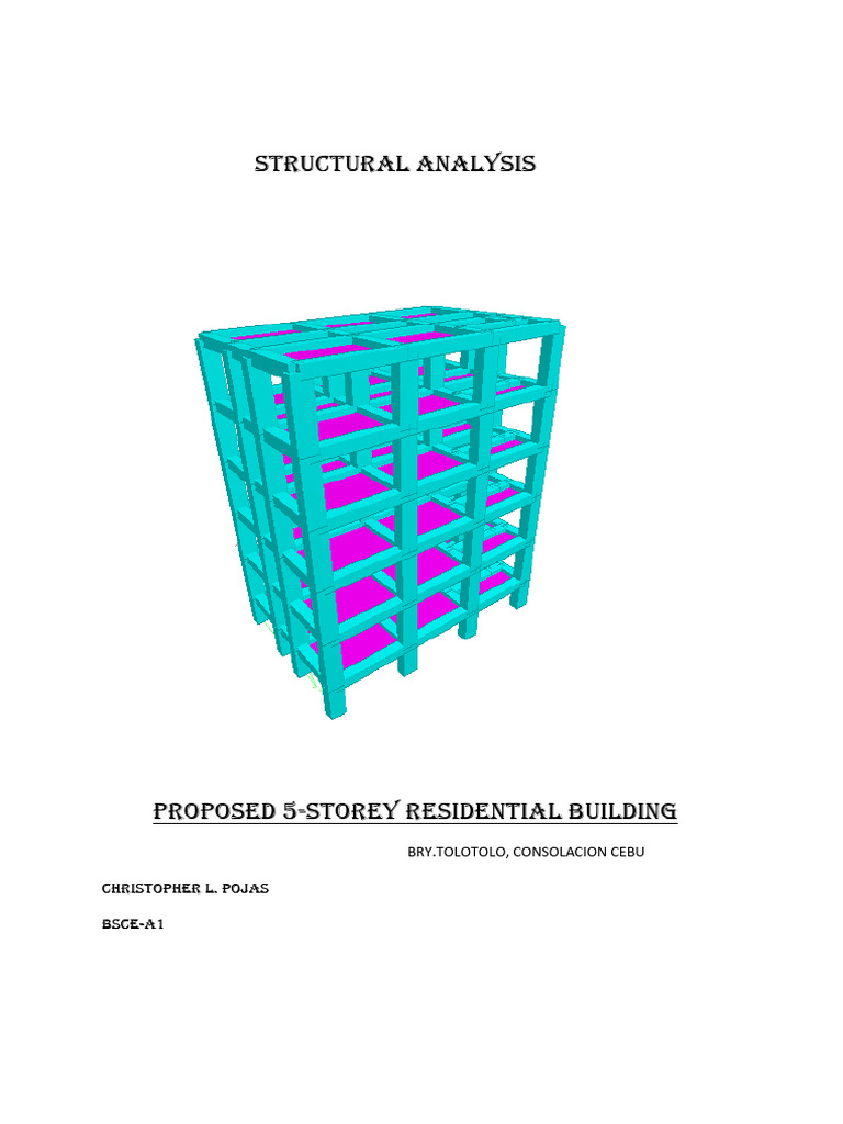 Structural Analysis for 5-Storey Building | PDF | Structural ...