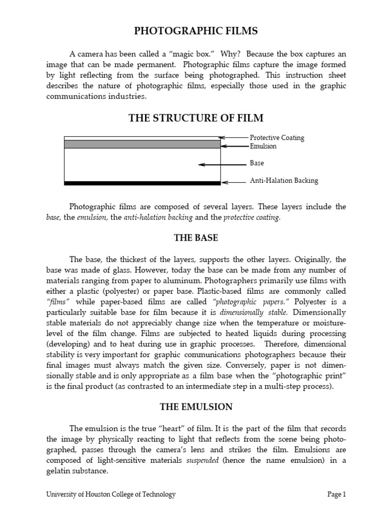 Understanding Photographic Films | PDF | Photograph | Image Scanner