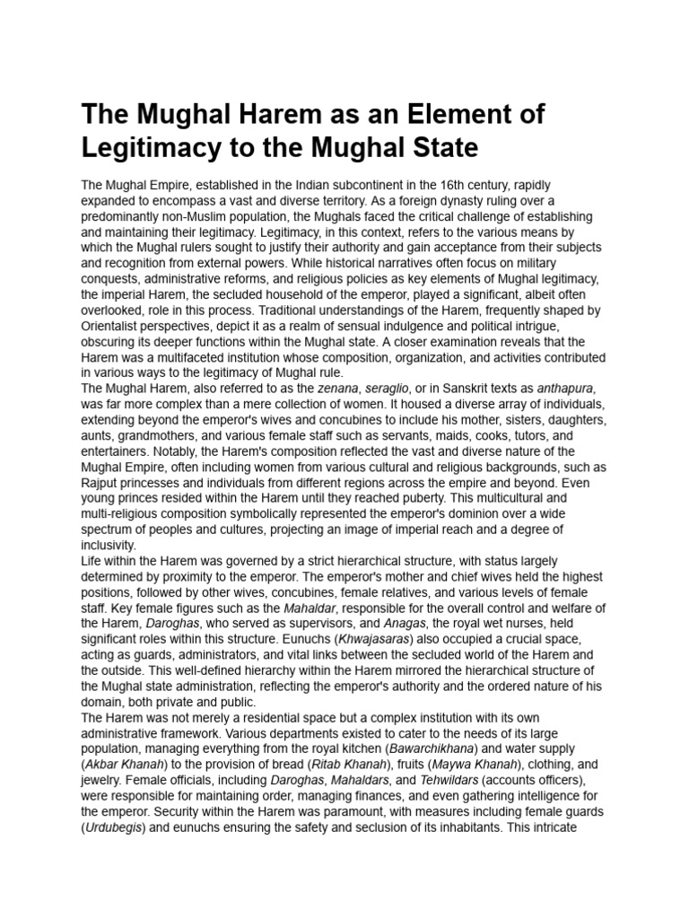 Wa0033. | PDF | Harem | Mughal Empire