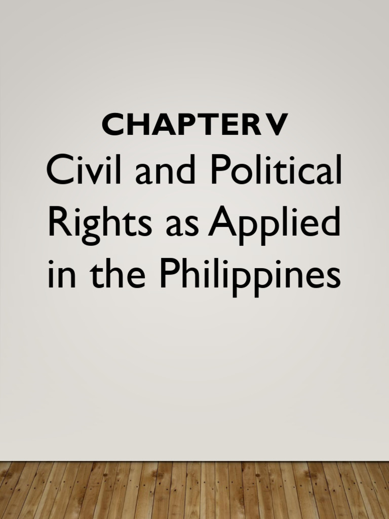 Chapter V of Civil and Political Rights in The Philippines | PDF