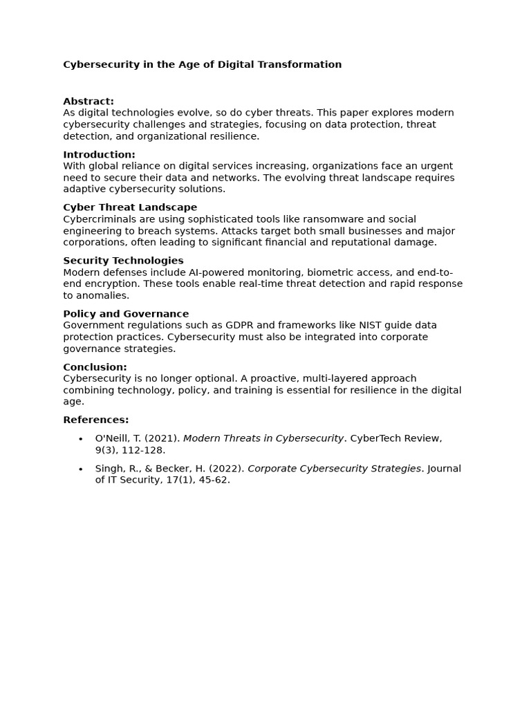 Cybersecurity Strategies in Digital Age | PDF