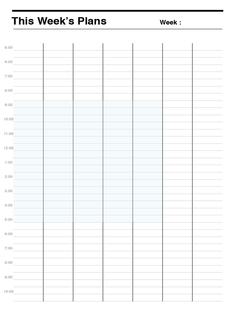 Timeblock Week | PDF