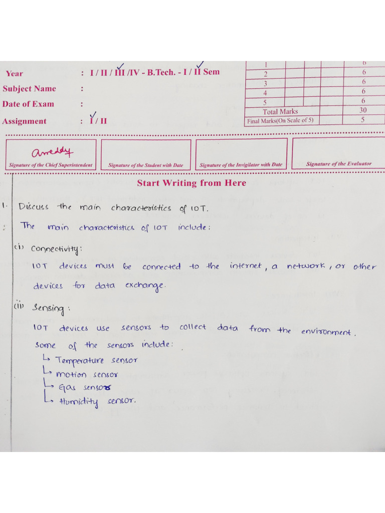 FIOT MID-1 Assignment | PDF