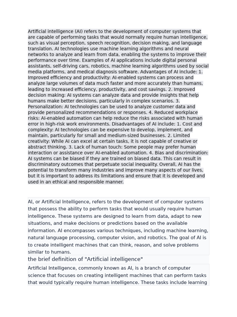 Artificial Intelligence | PDF | Artificial Intelligence | Intelligence ...