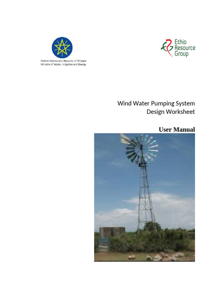 Wind Water Pumping System Design Guide | PDF | Wind Turbine | Pump