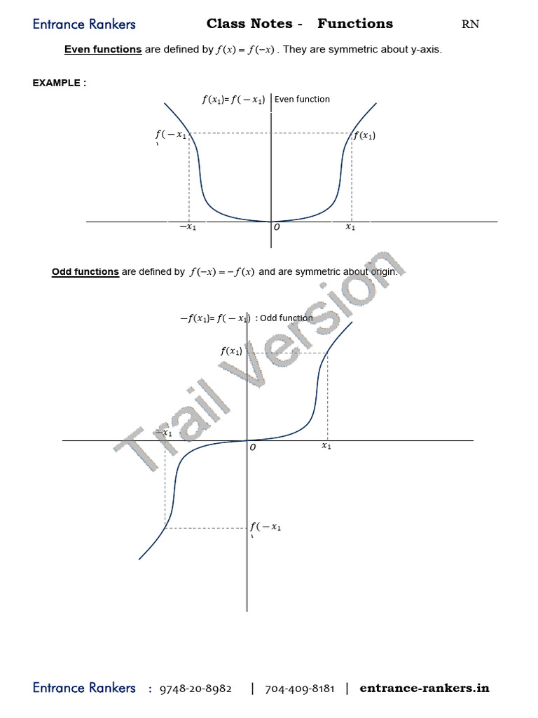 Fn-Topic-5-Even & Odd Functions | PDF