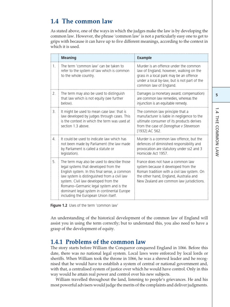 Meanings Of Common Law Unlocking The English Legal System Huxley