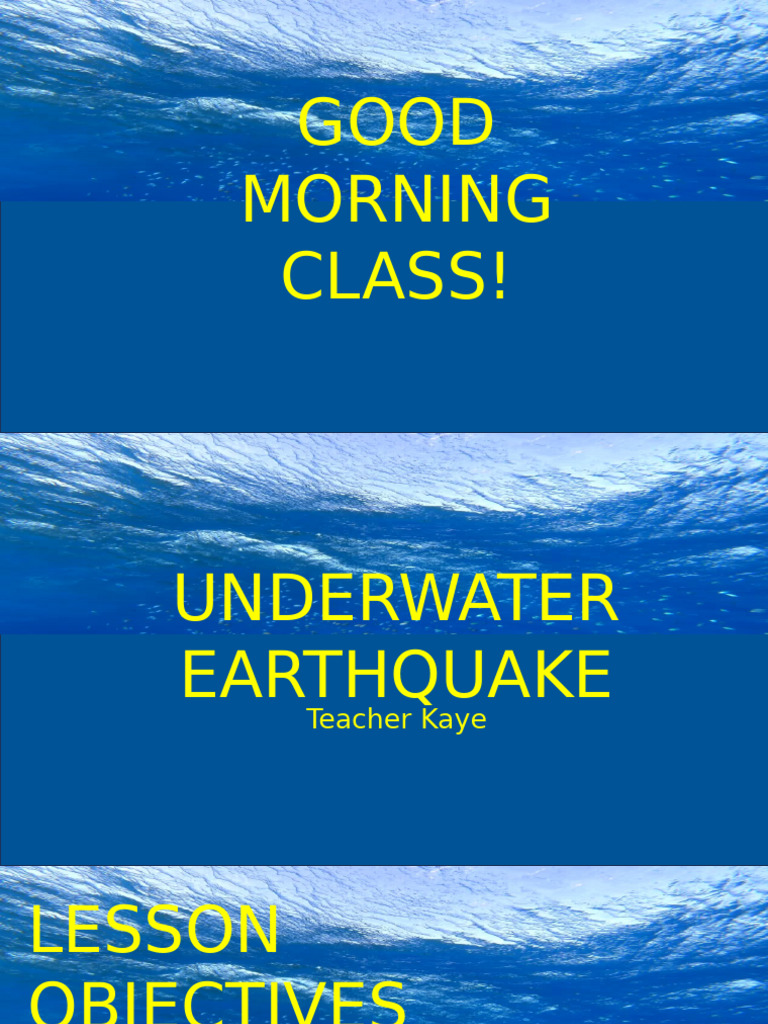 Underwater Earthquakes and Tsunamis | PDF | Tsunami | Earthquakes