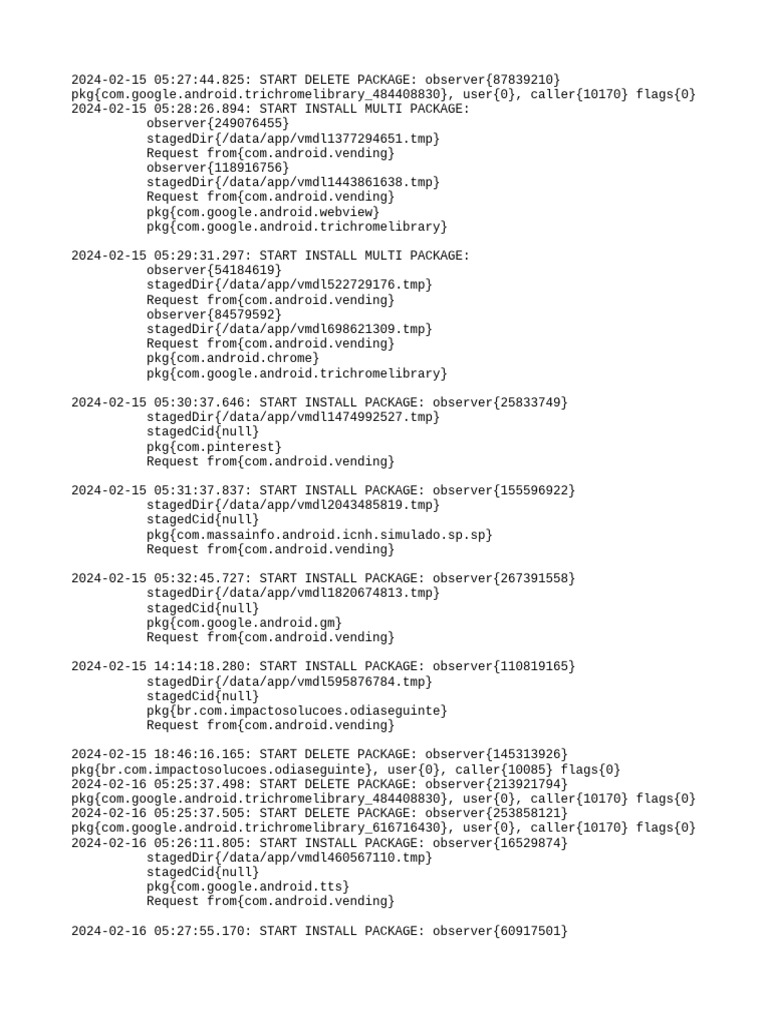 App Installation and Deletion Log | PDF | Software | Mobile Software