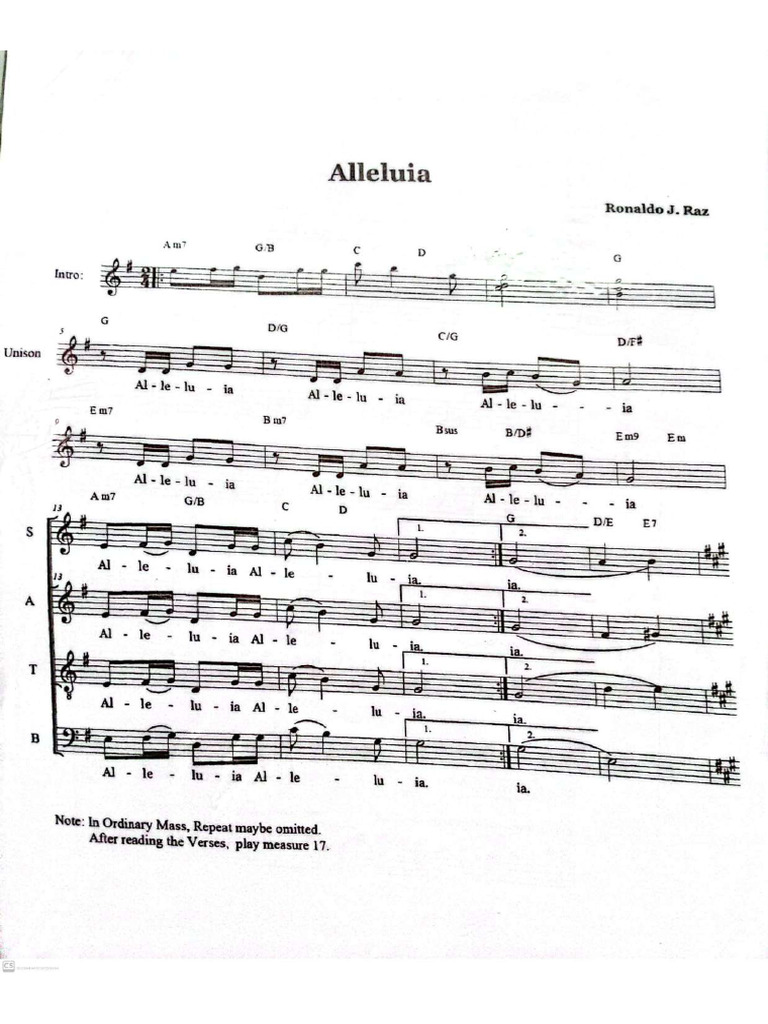 Alleluia (Ronaldo Raz) | PDF