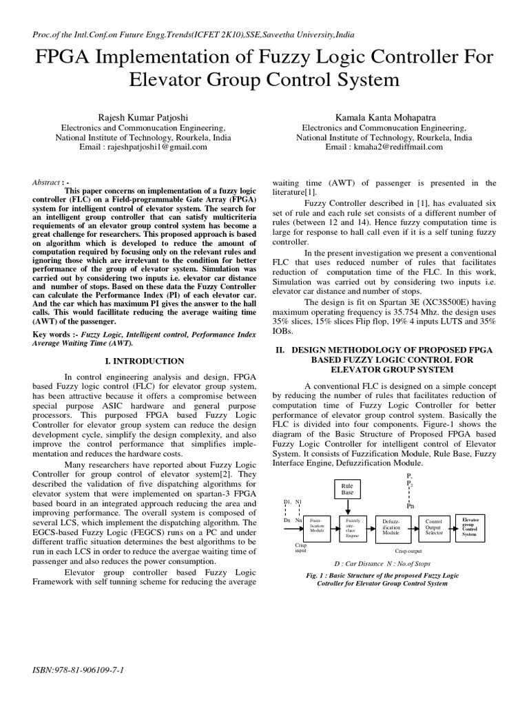 FPGA Implementation of Fuzzy Logic Contr | PDF | Field Programmable ...