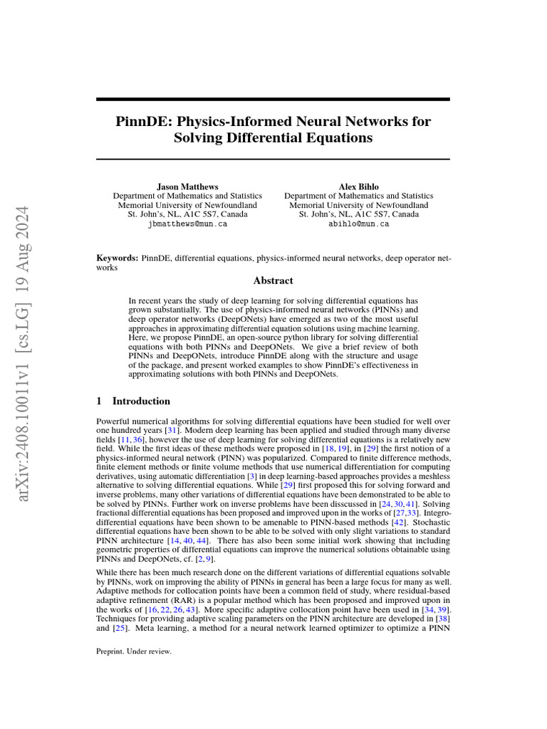 PinnDE: Python Library for PINNs | PDF | Partial Differential Equation ...