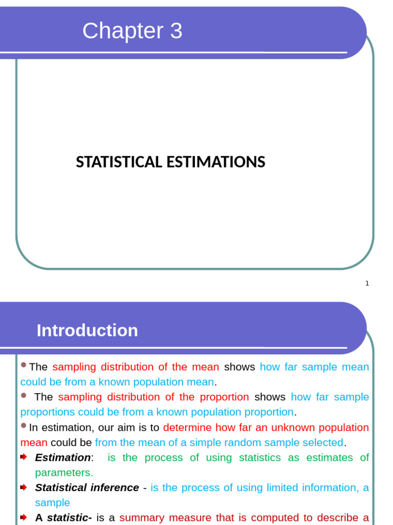 Statistical Estimations Explained | PDF | Estimator | Standard Error