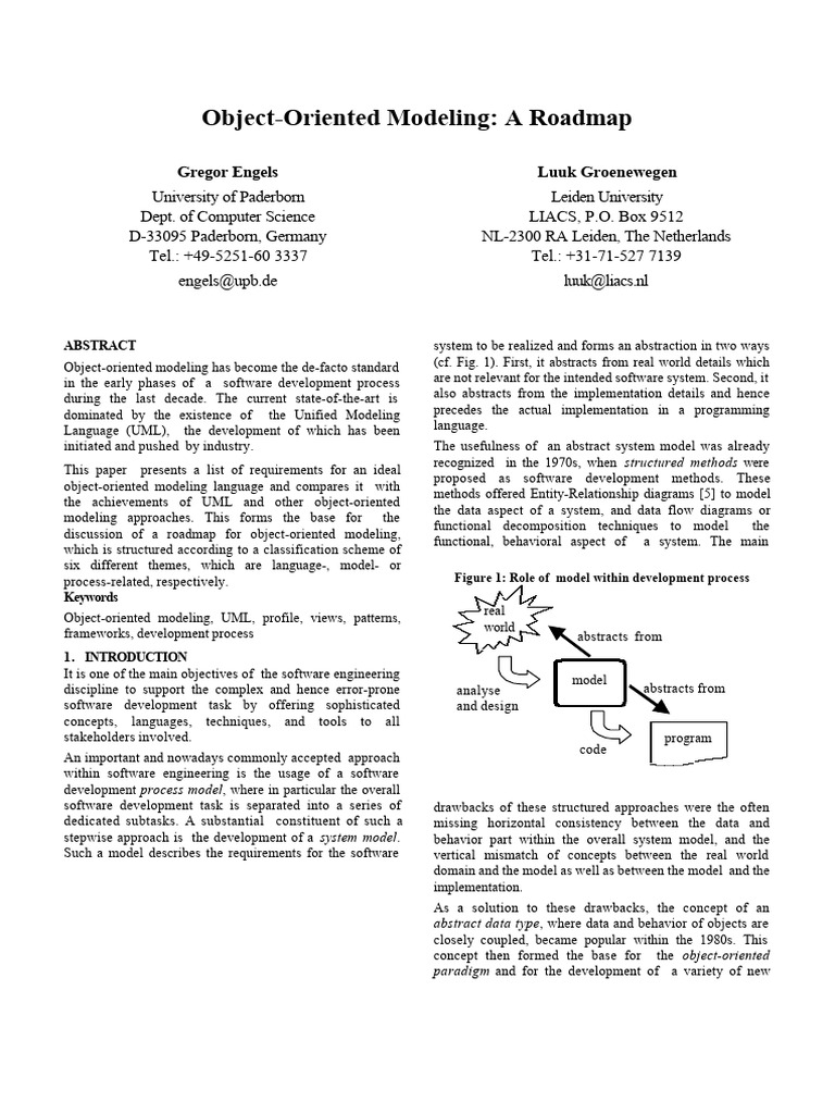 Object Oriented Modeling A Roadmap-5 | PDF | Unified Modeling Language ...