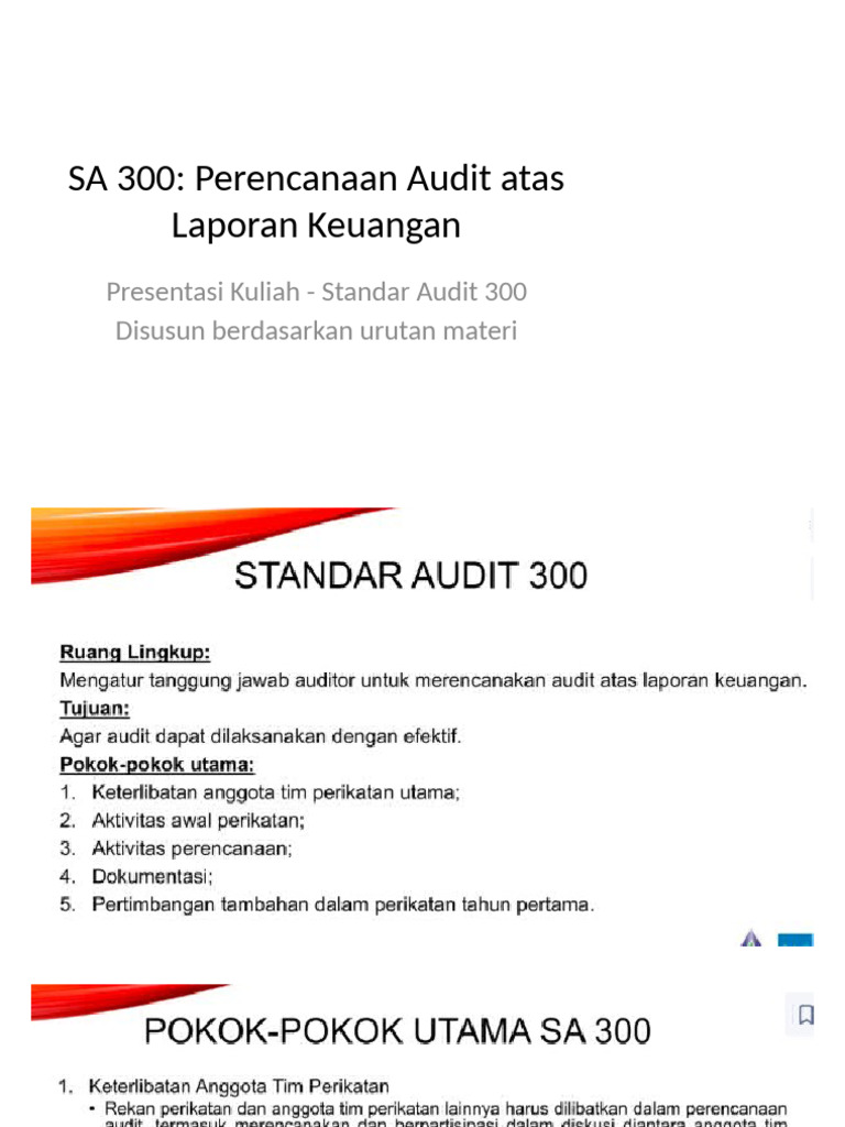 Presentasi SA300 Formal | PDF
