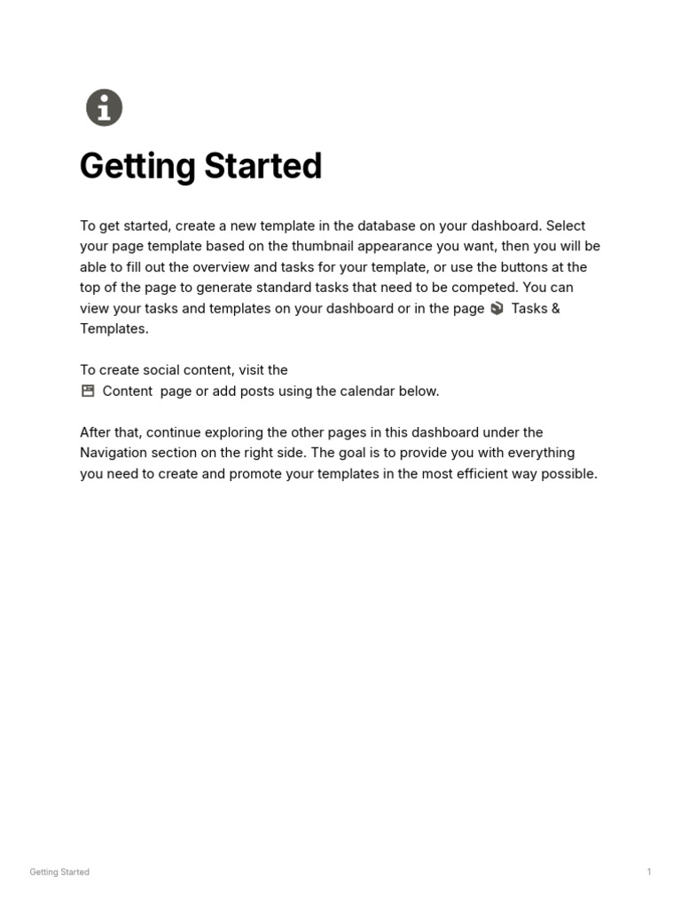 Getting Started | PDF