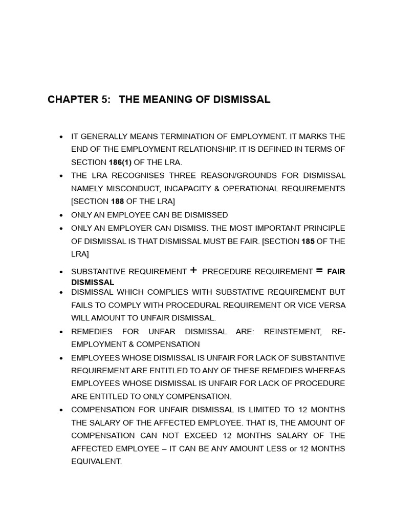 Mrl3702 Slides Chapters 5 and 6 | PDF | Employment | Private Law