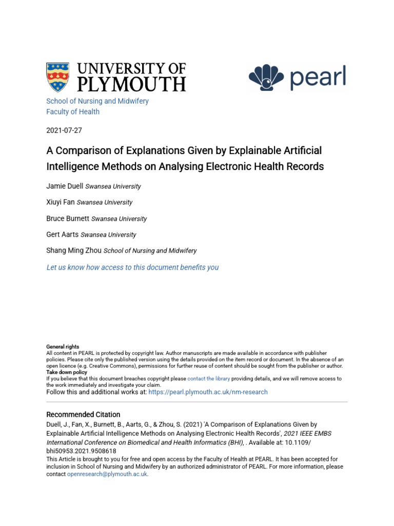 A Comparison of Explanations Given by Explainable Artificial Inte | PDF ...