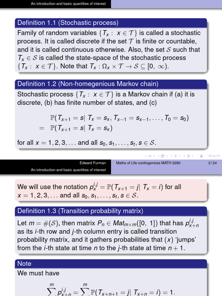 Insurance 3 | PDF | Markov Chain | Probability Theory